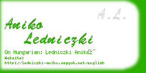 aniko ledniczki business card